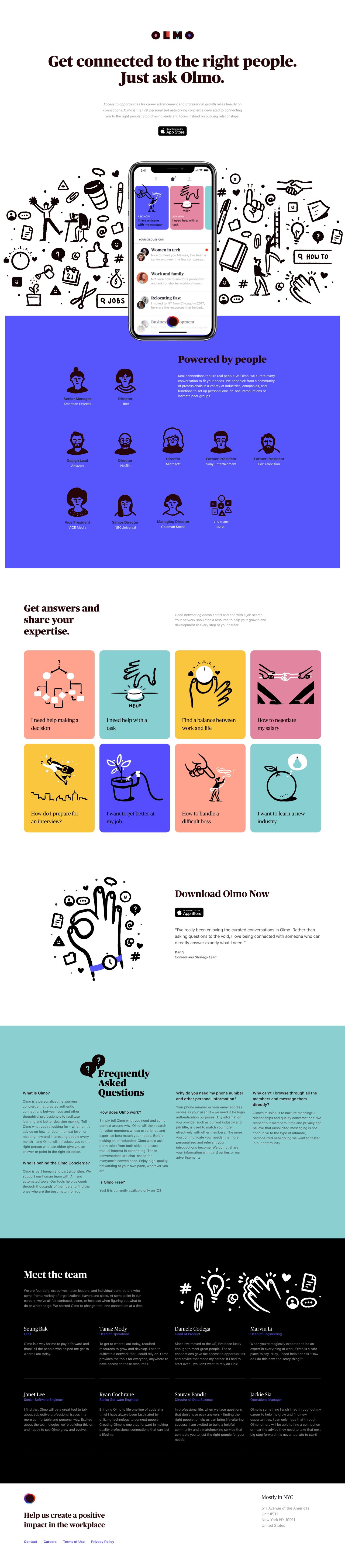 Olmo Website Screenshot