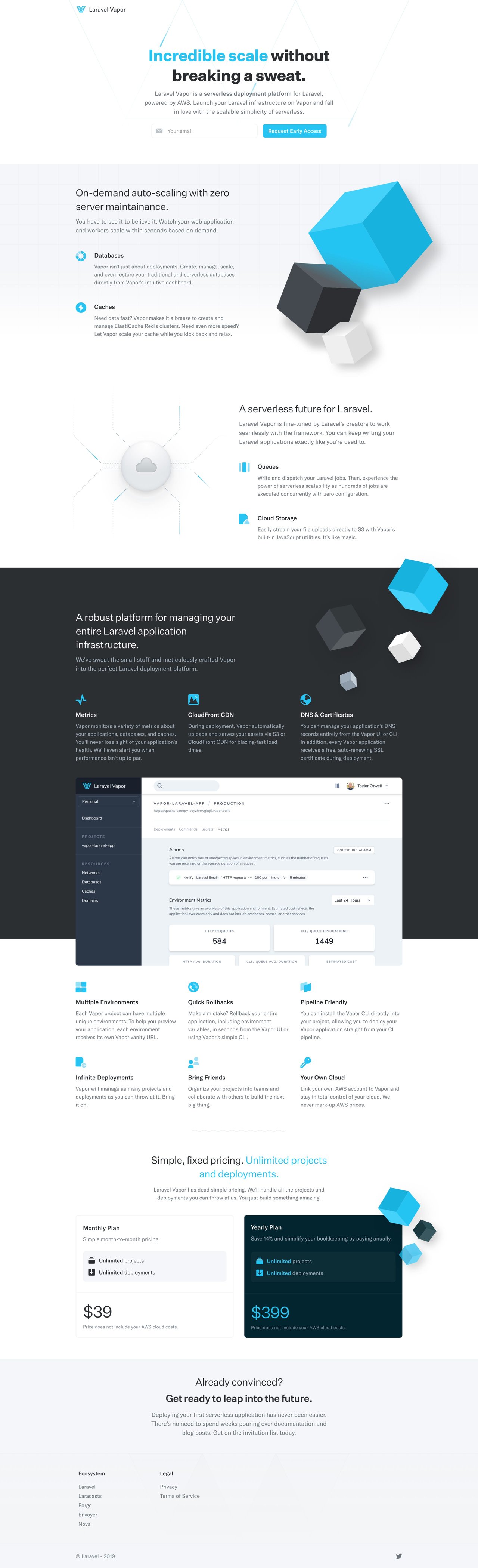 Laravel Vapor Website Screenshot