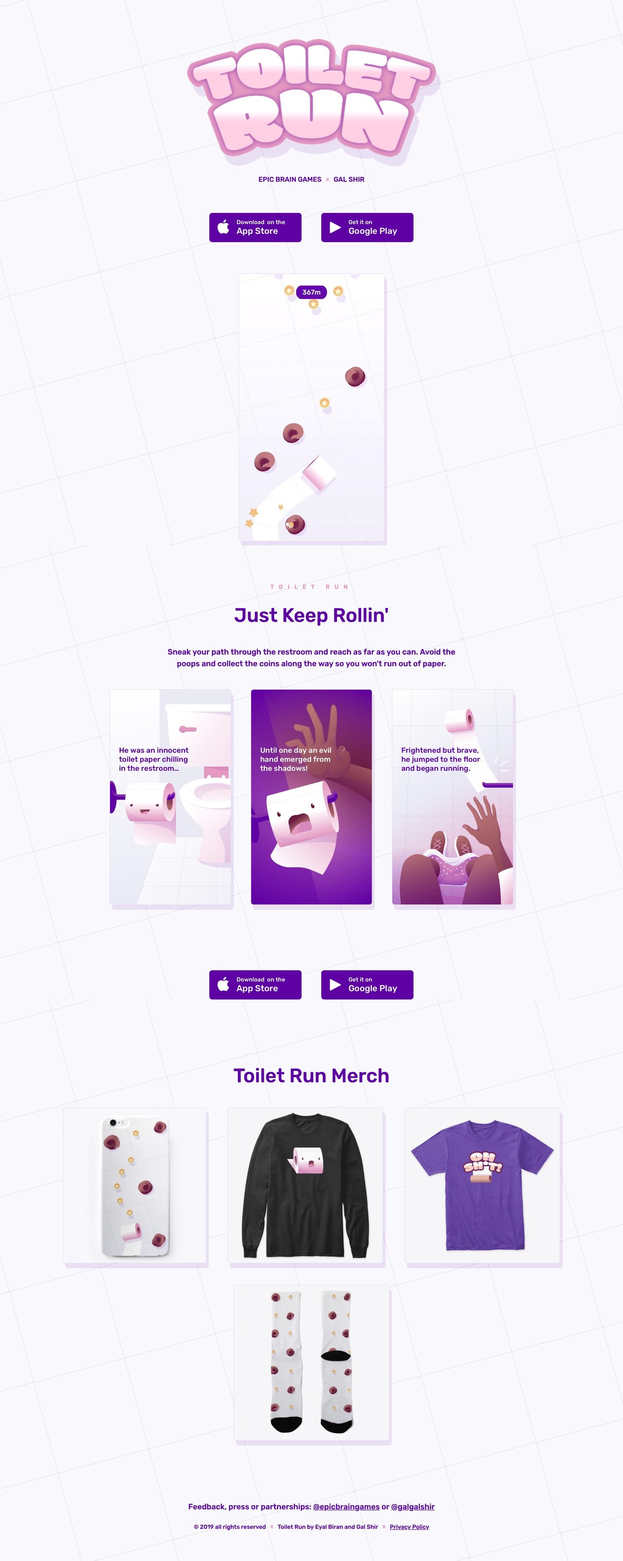 Toilet Run Website Screenshot