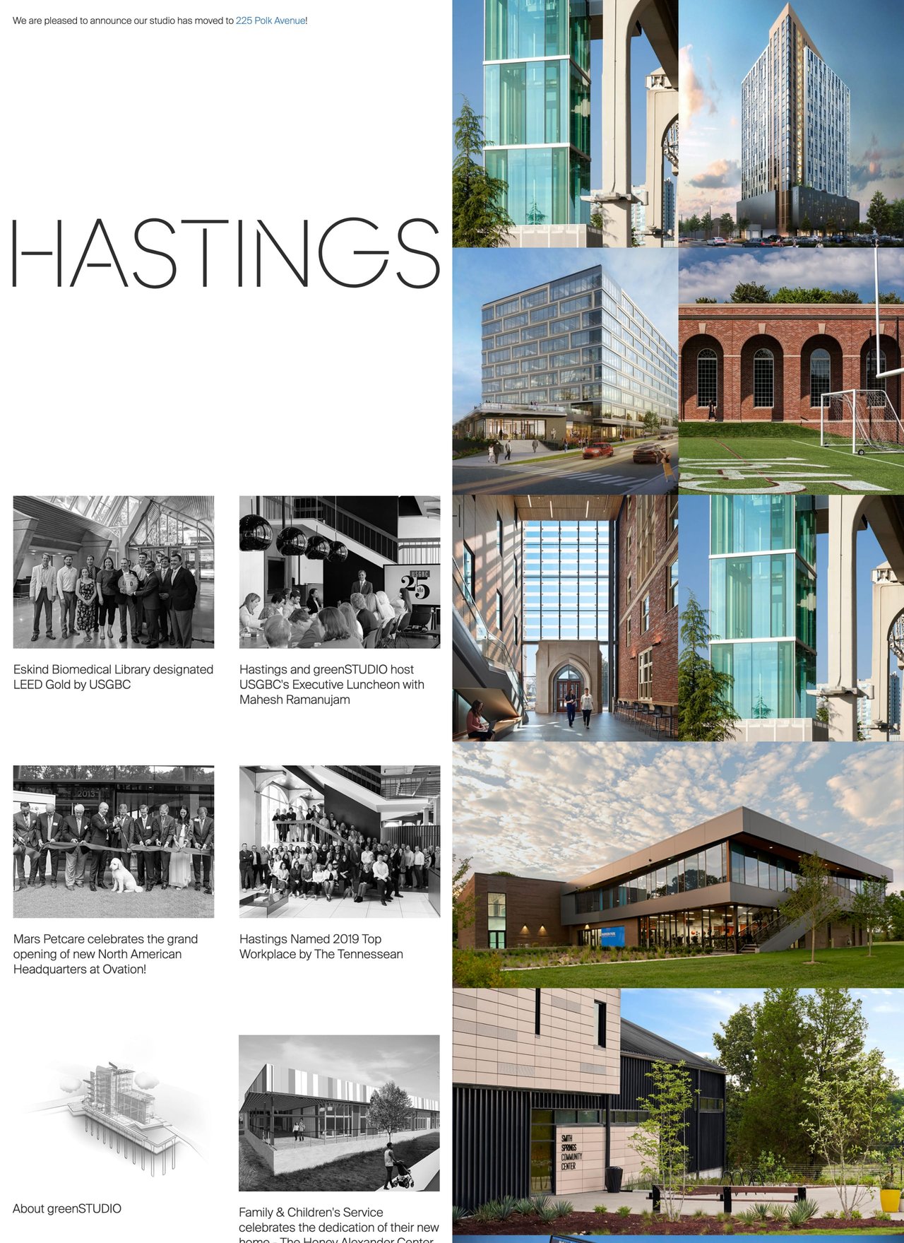 Hastings Architecture Website Screenshot