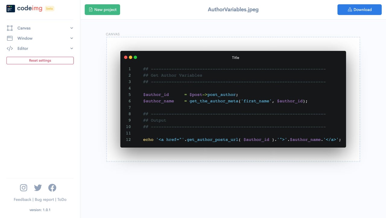 Codeimg.io Website Screenshot