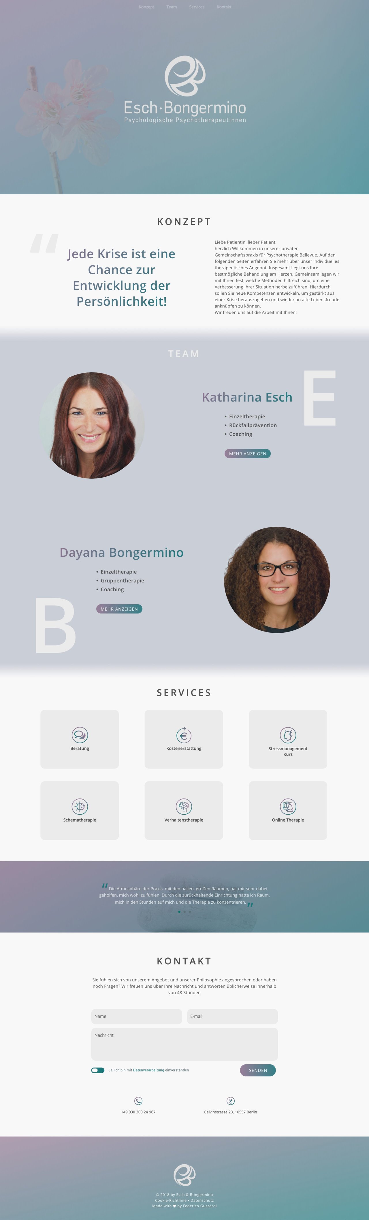 Esch • Bongermino Website Screenshot