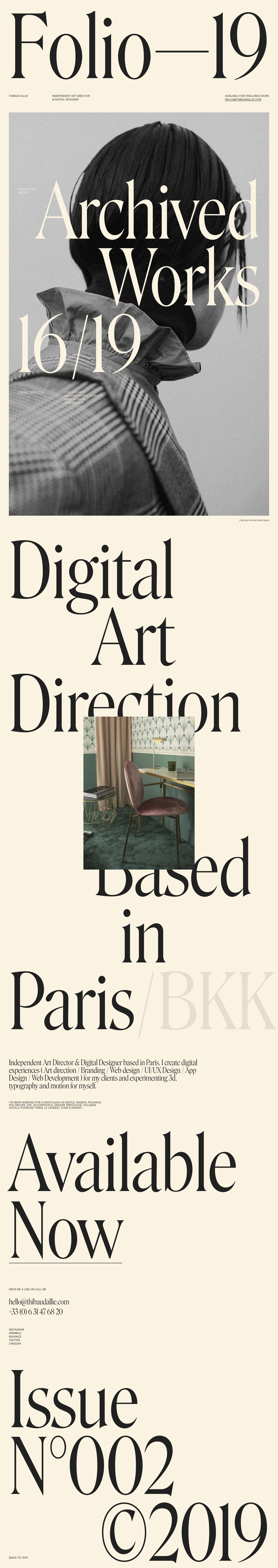 Thibaud Allie Website Screenshot