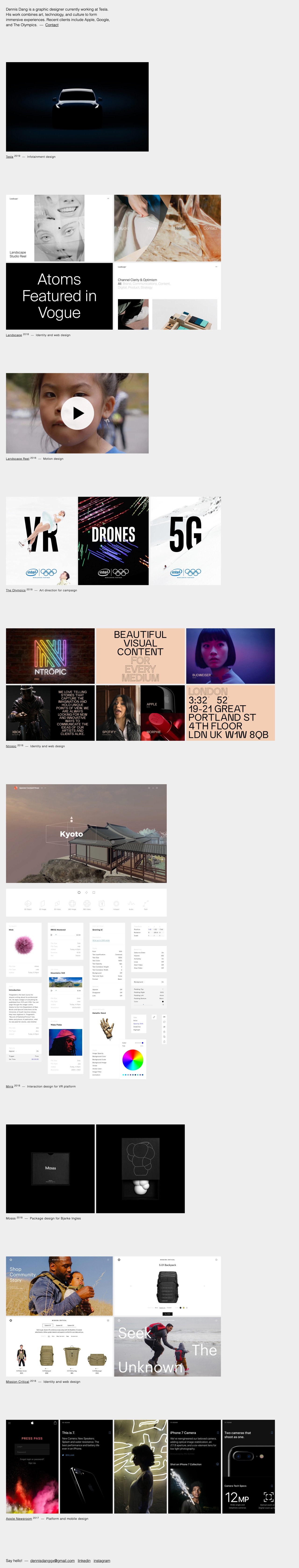 Dennis Dang Website Screenshot