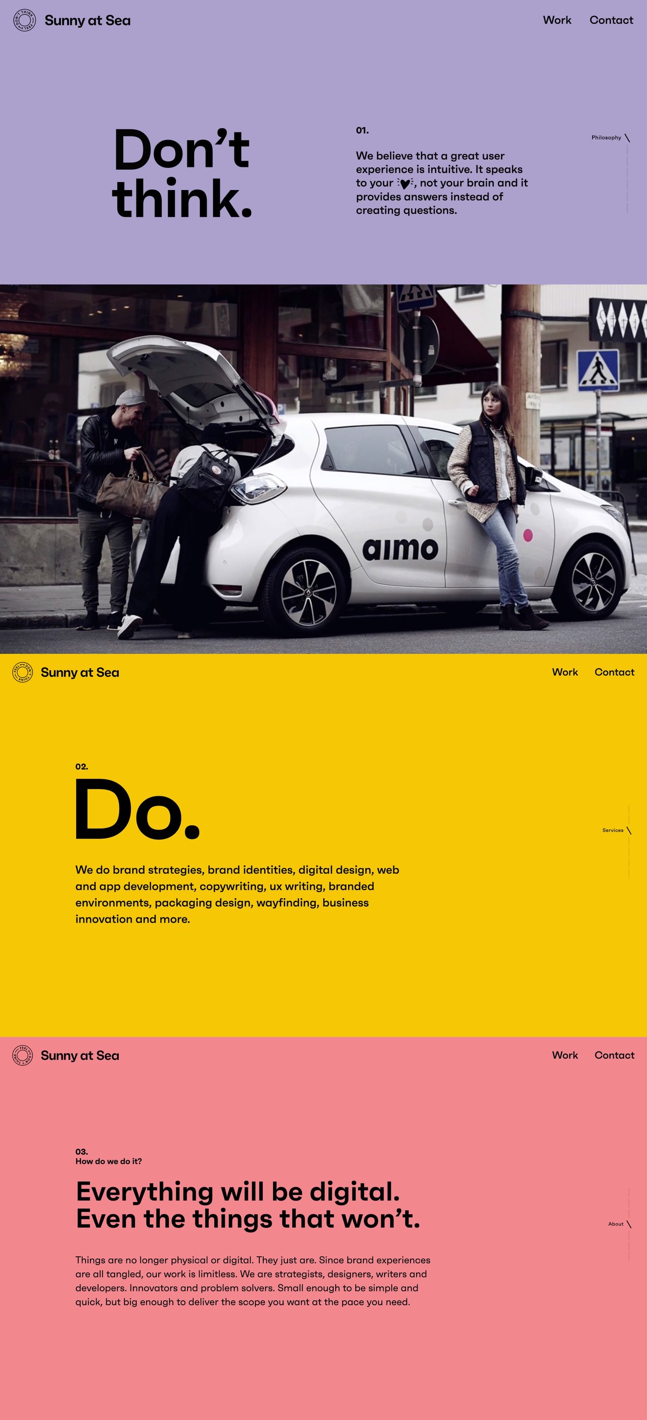 Sunny at Sea Website Screenshot