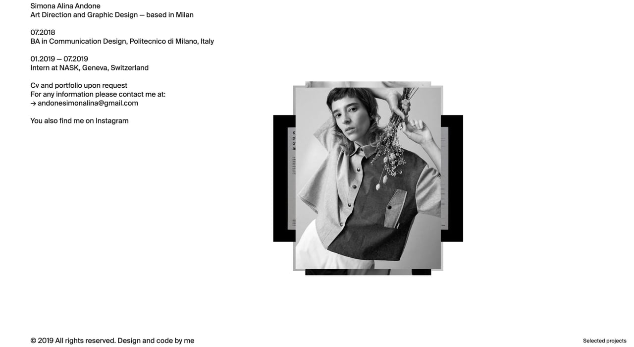 Simona Alina Andone Website Screenshot