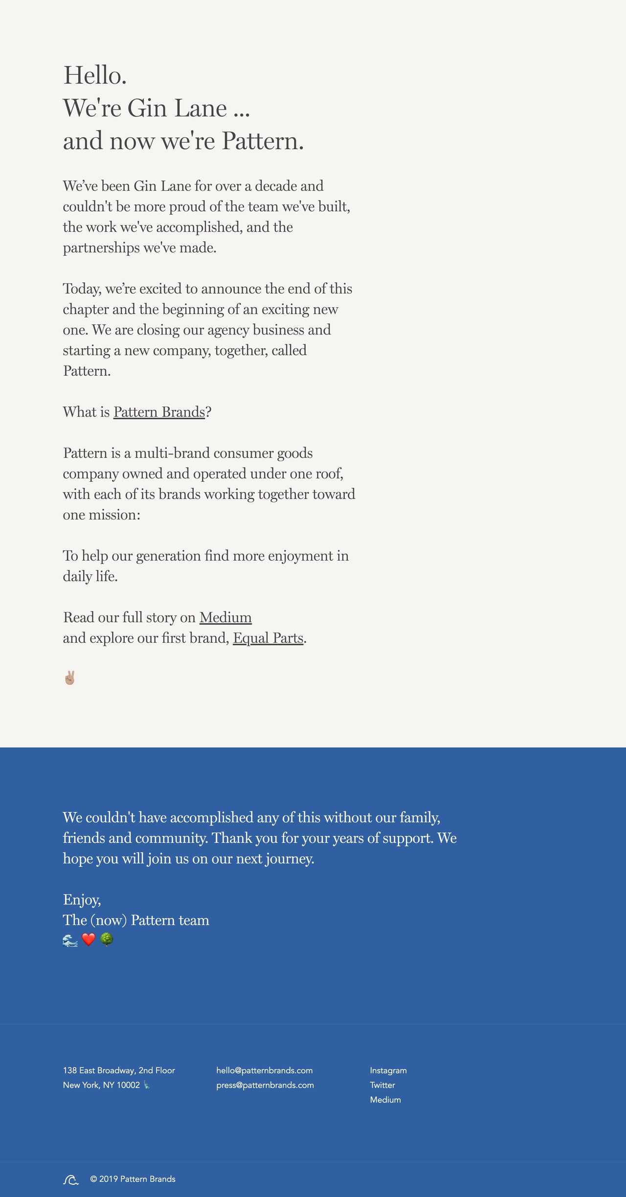 Gin Lane – Pattern Website Screenshot