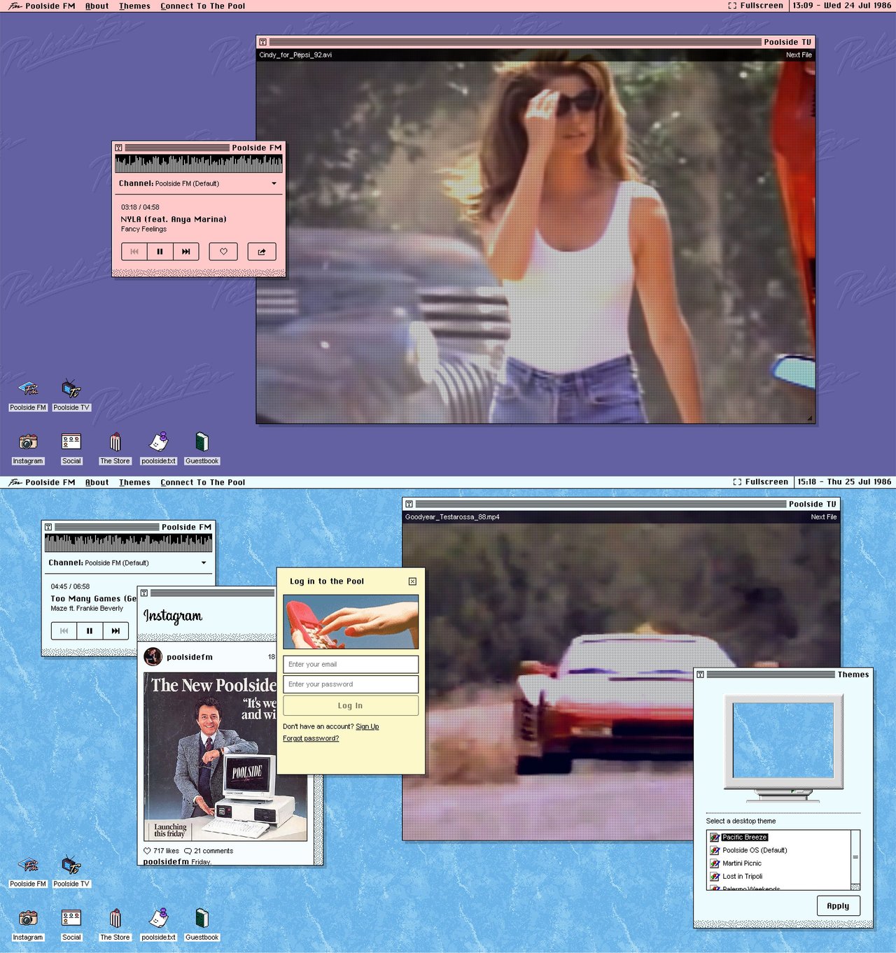 Poolside FM Website Screenshot