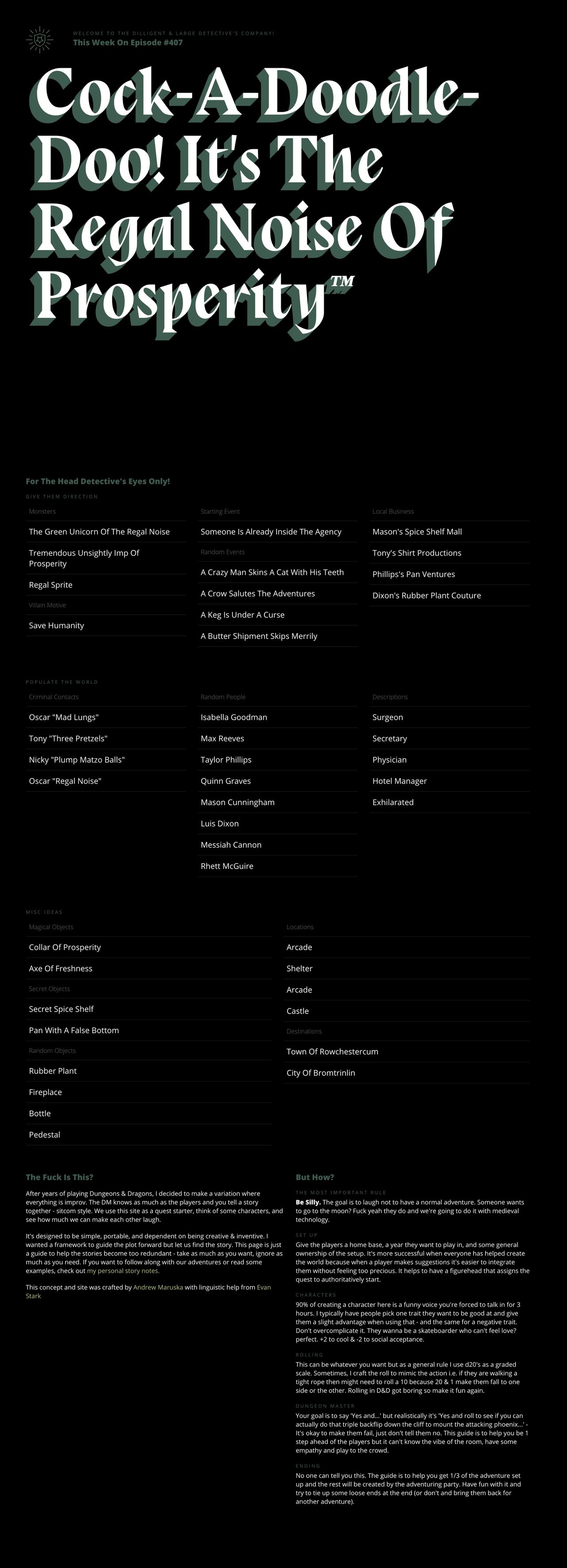 D&D Adventure Builder Website Screenshot