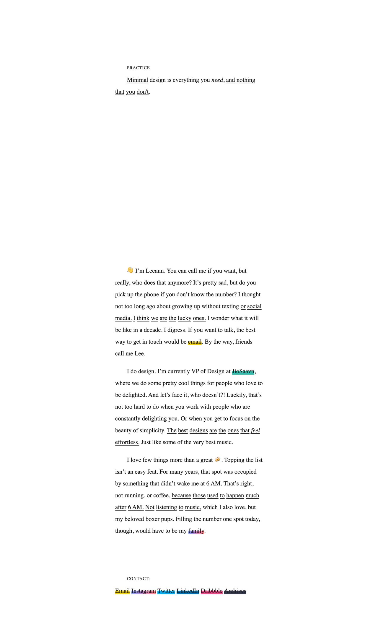 Leeann Sheely Website Screenshot