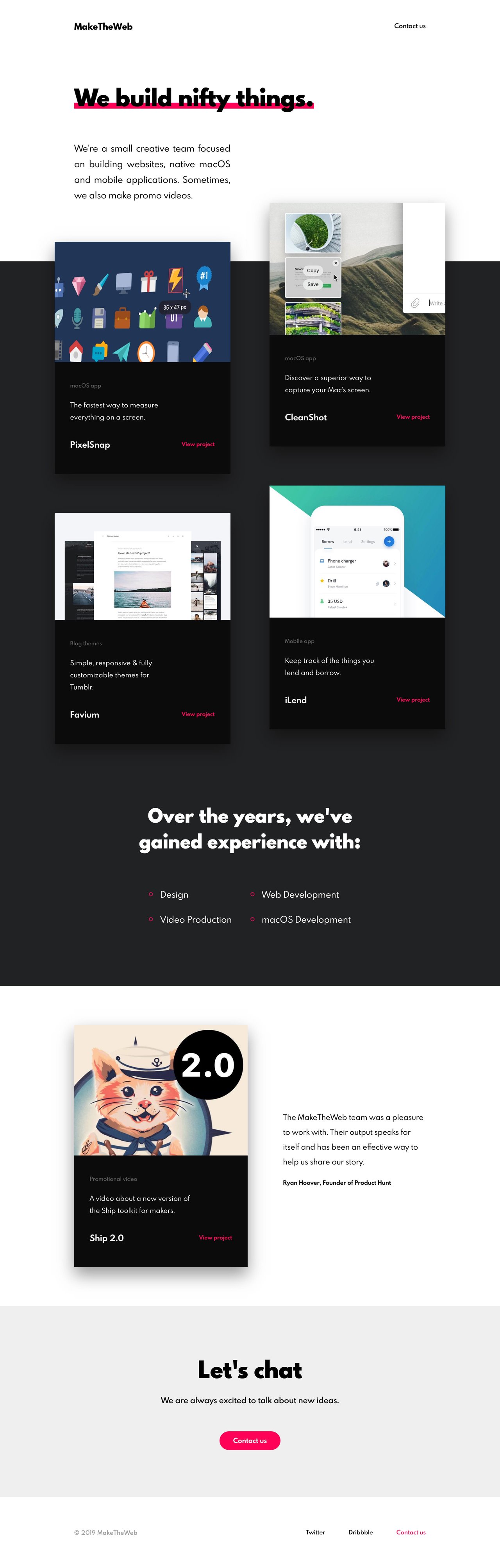 MakeTheWeb Website Screenshot