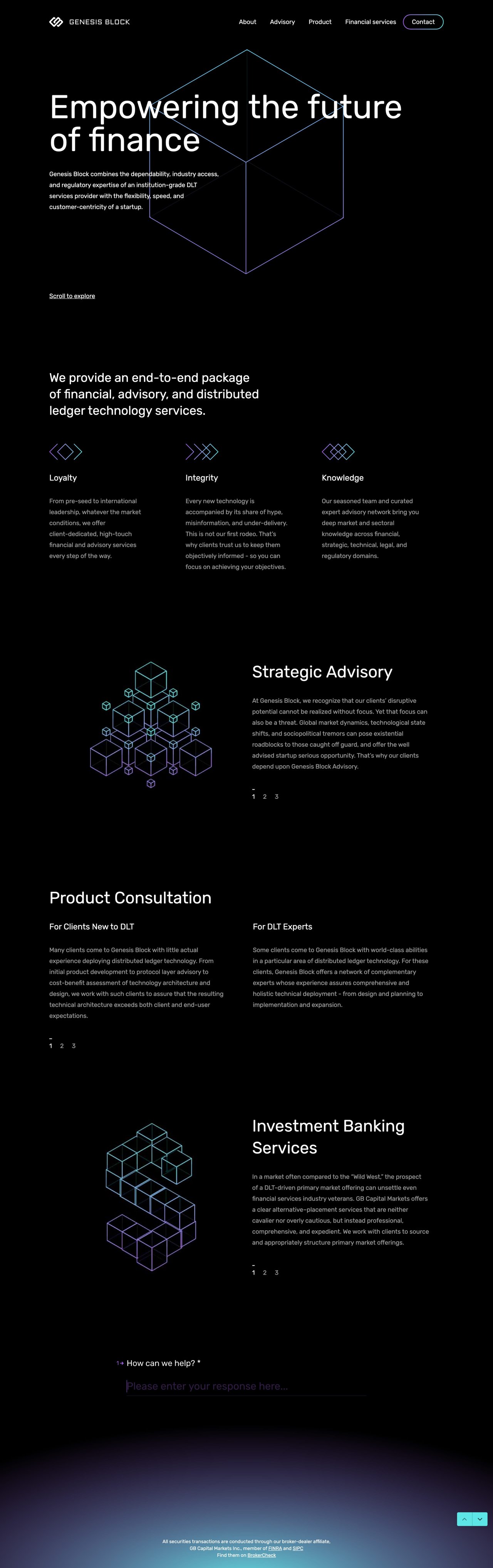 Genesis Block Website Screenshot