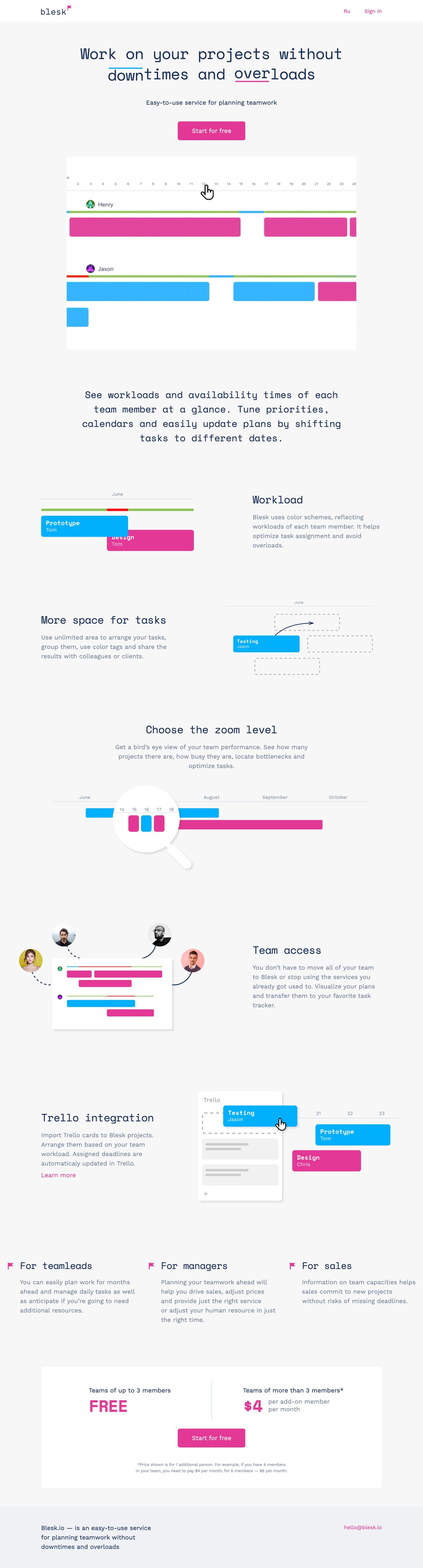 Blesk.io Website Screenshot