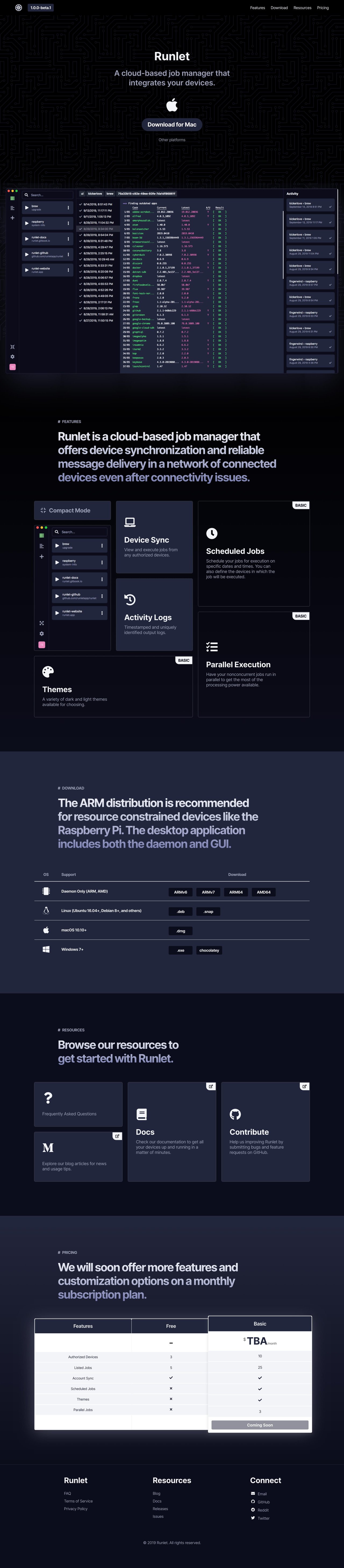 Runlet Website Screenshot