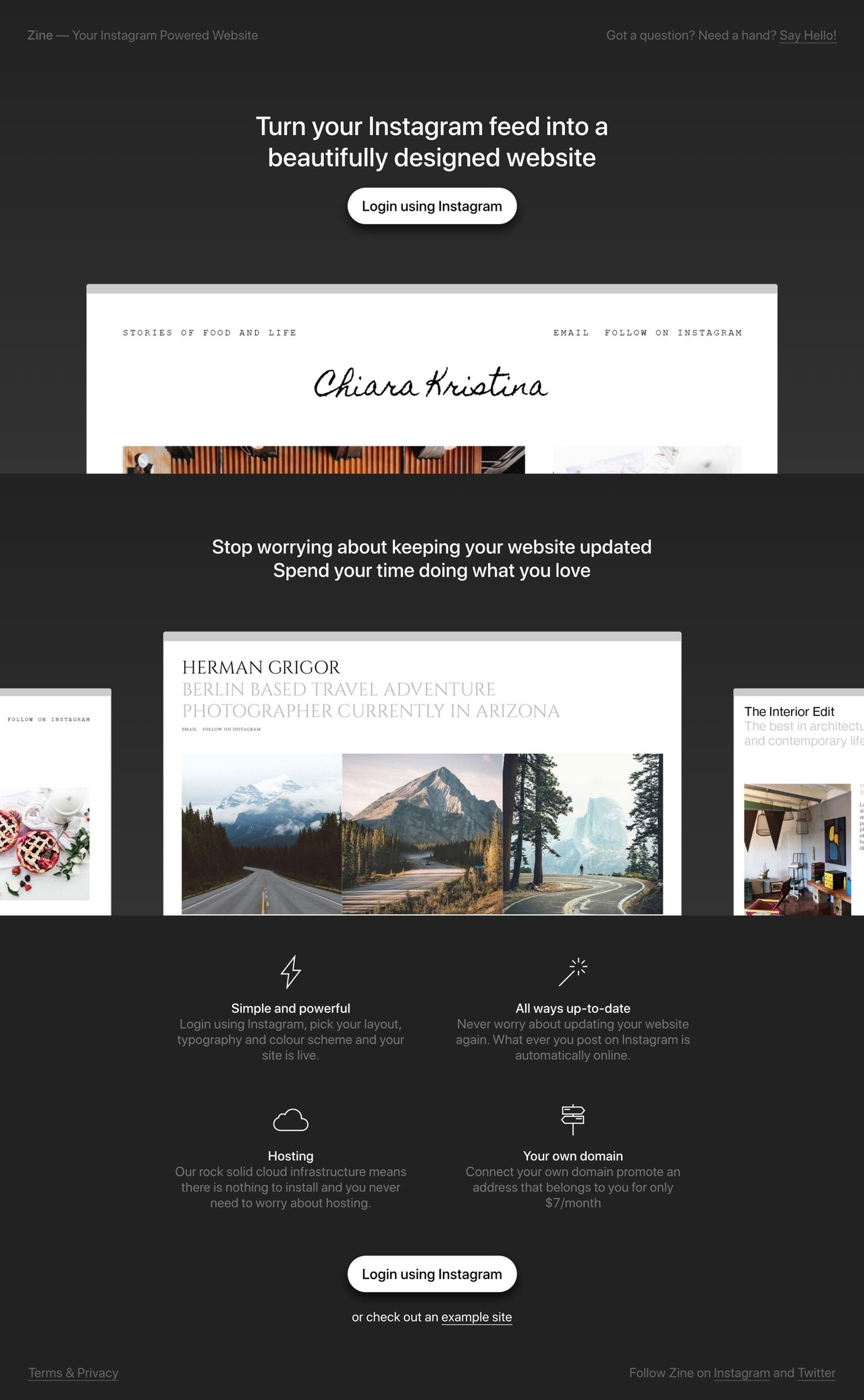 Zine Website Screenshot