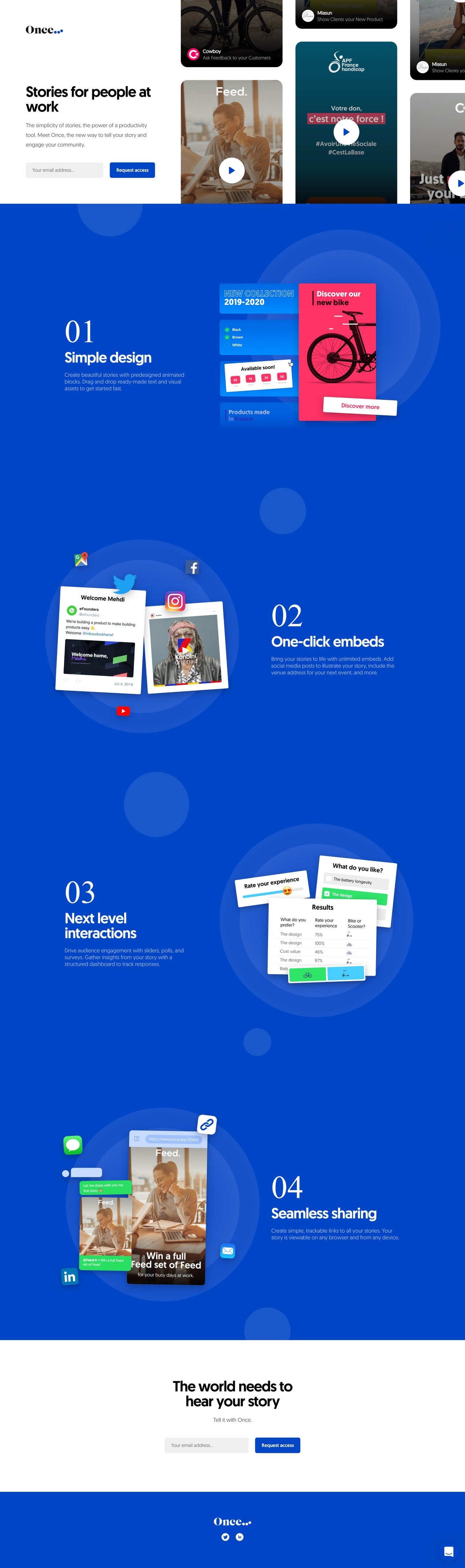 Once Website Screenshot