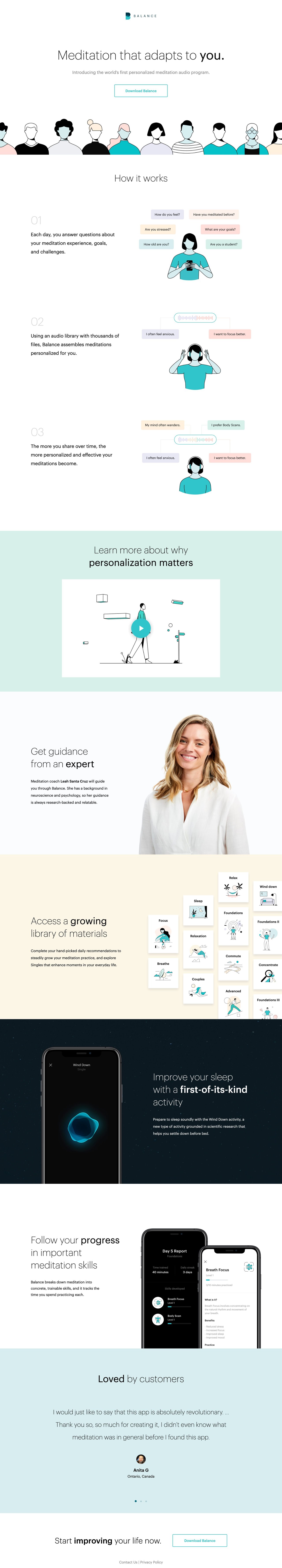 Balance Website Screenshot