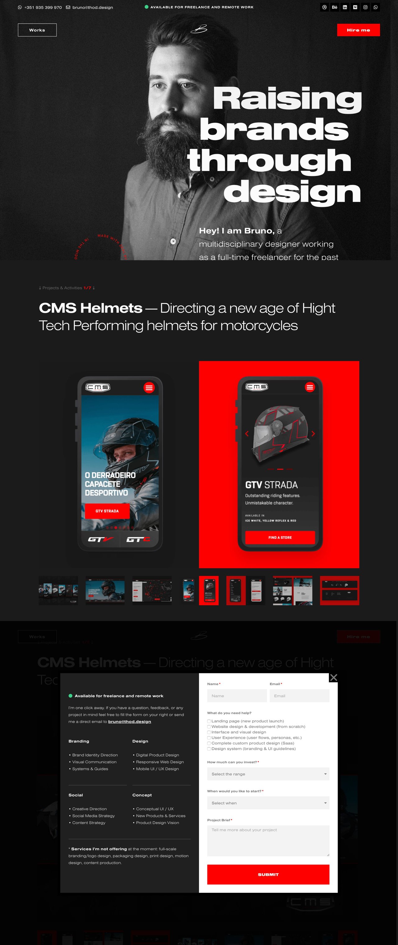 Bruno da Costa Website Screenshot