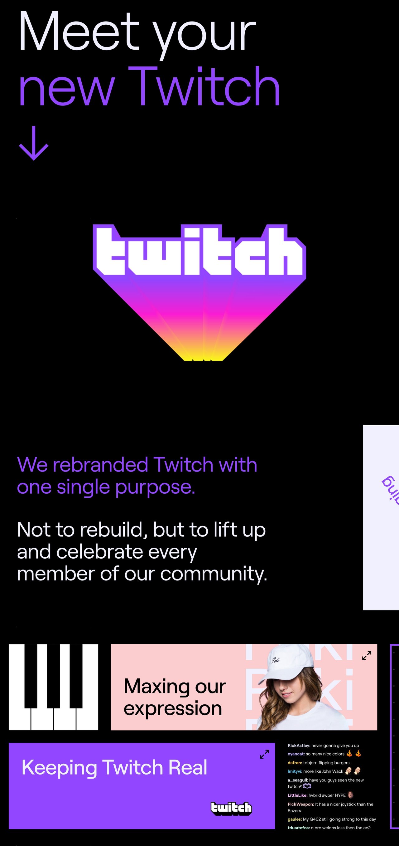 Meet the new Twitch Website Screenshot
