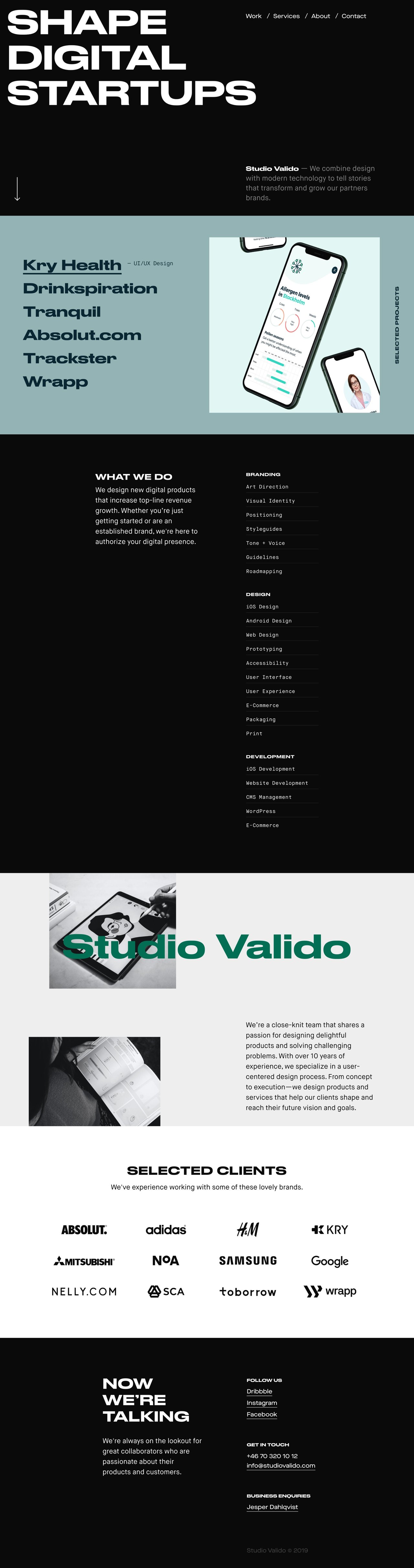 Studio Valido Website Screenshot