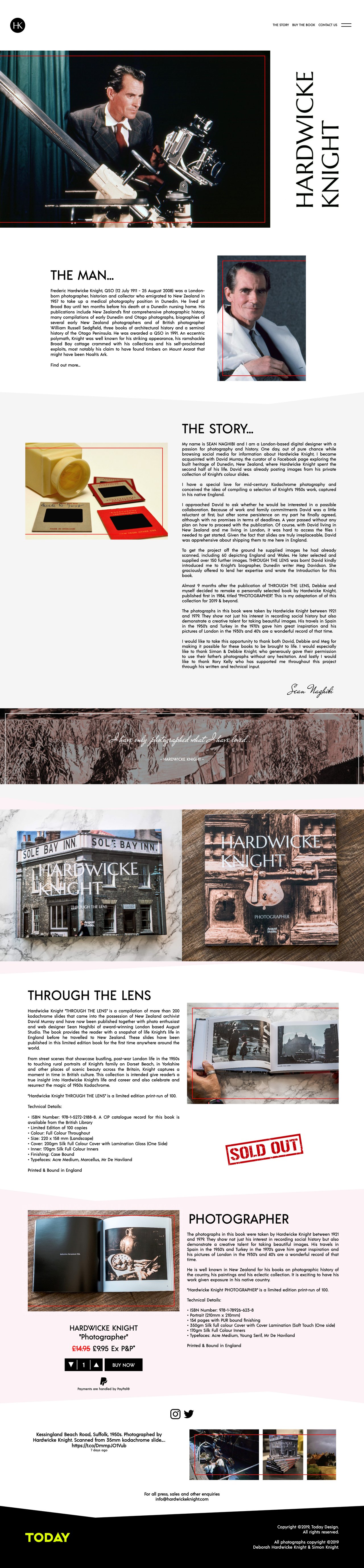 Hardwicke Knight – The Photographer Website Screenshot