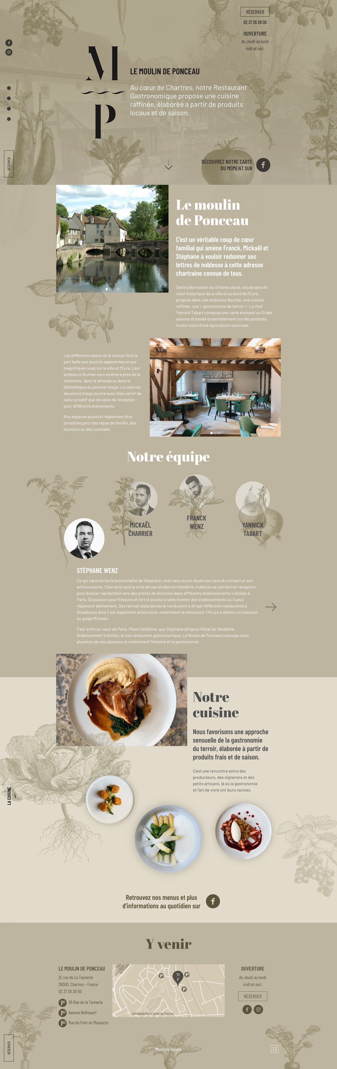 Le Moulin de Ponceau Website Screenshot