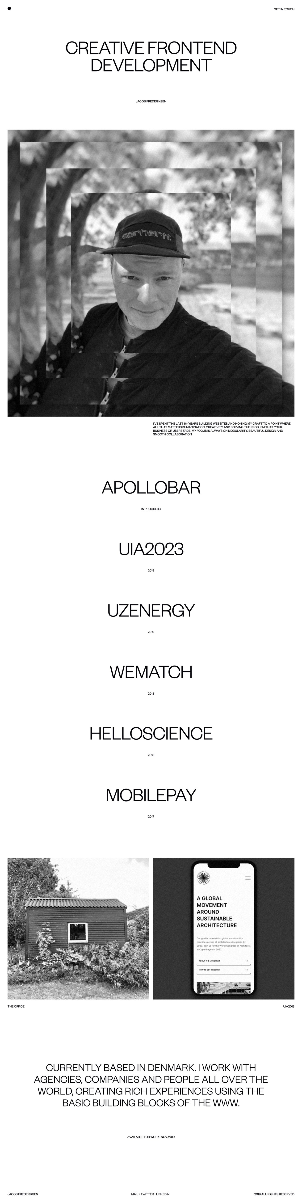 Jacob Frederiksen Website Screenshot