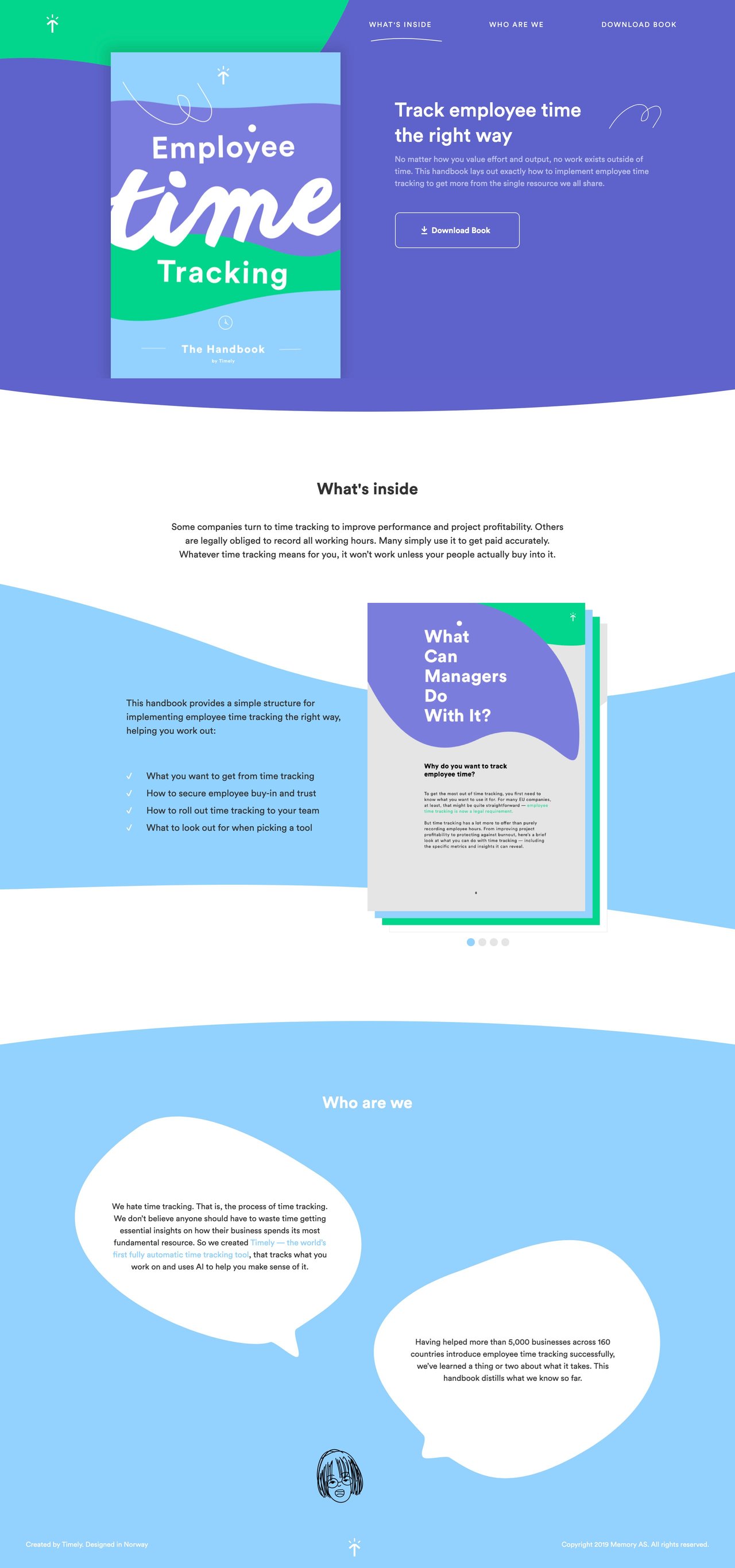 Employee Time Tracking: Handbook Website Screenshot