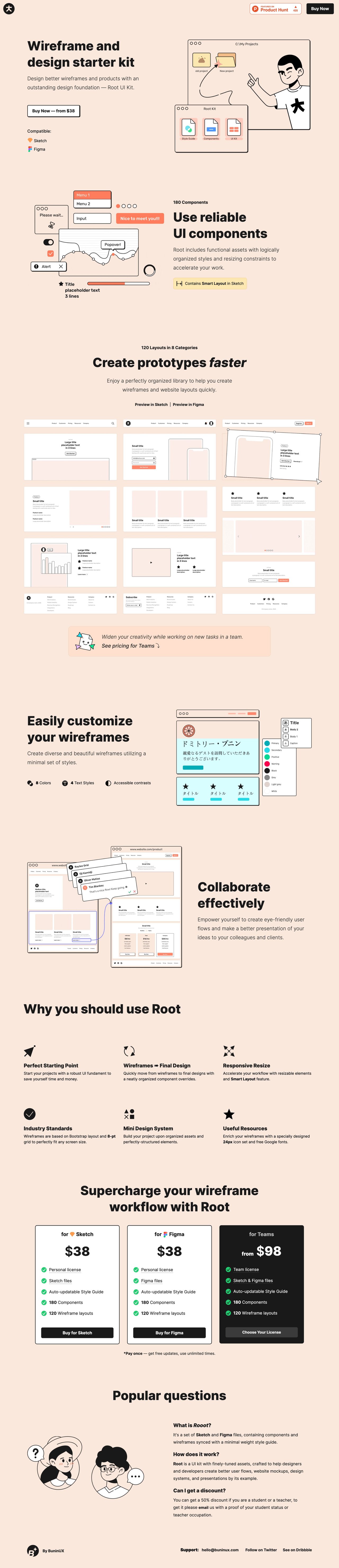 Root UI Kit Website Screenshot
