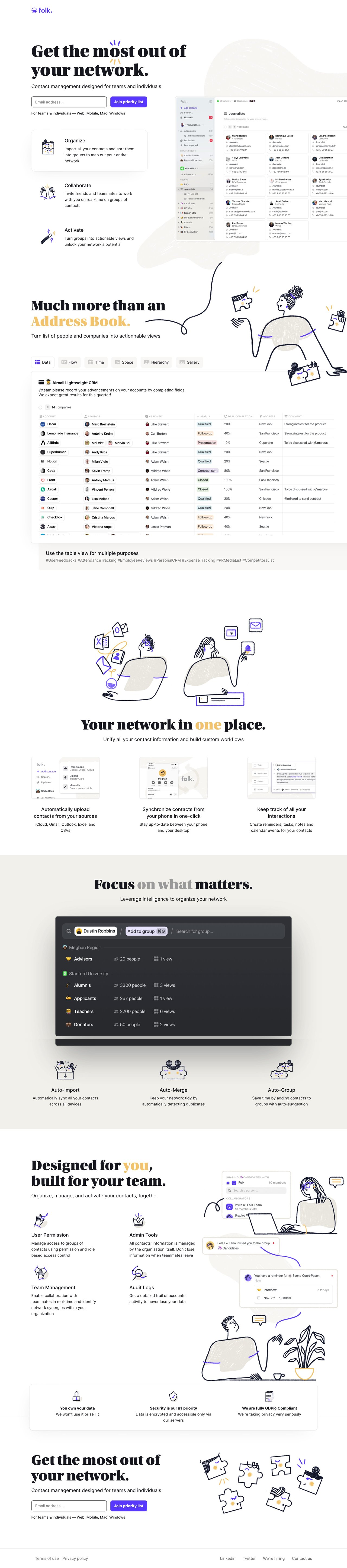 Folk Website Screenshot