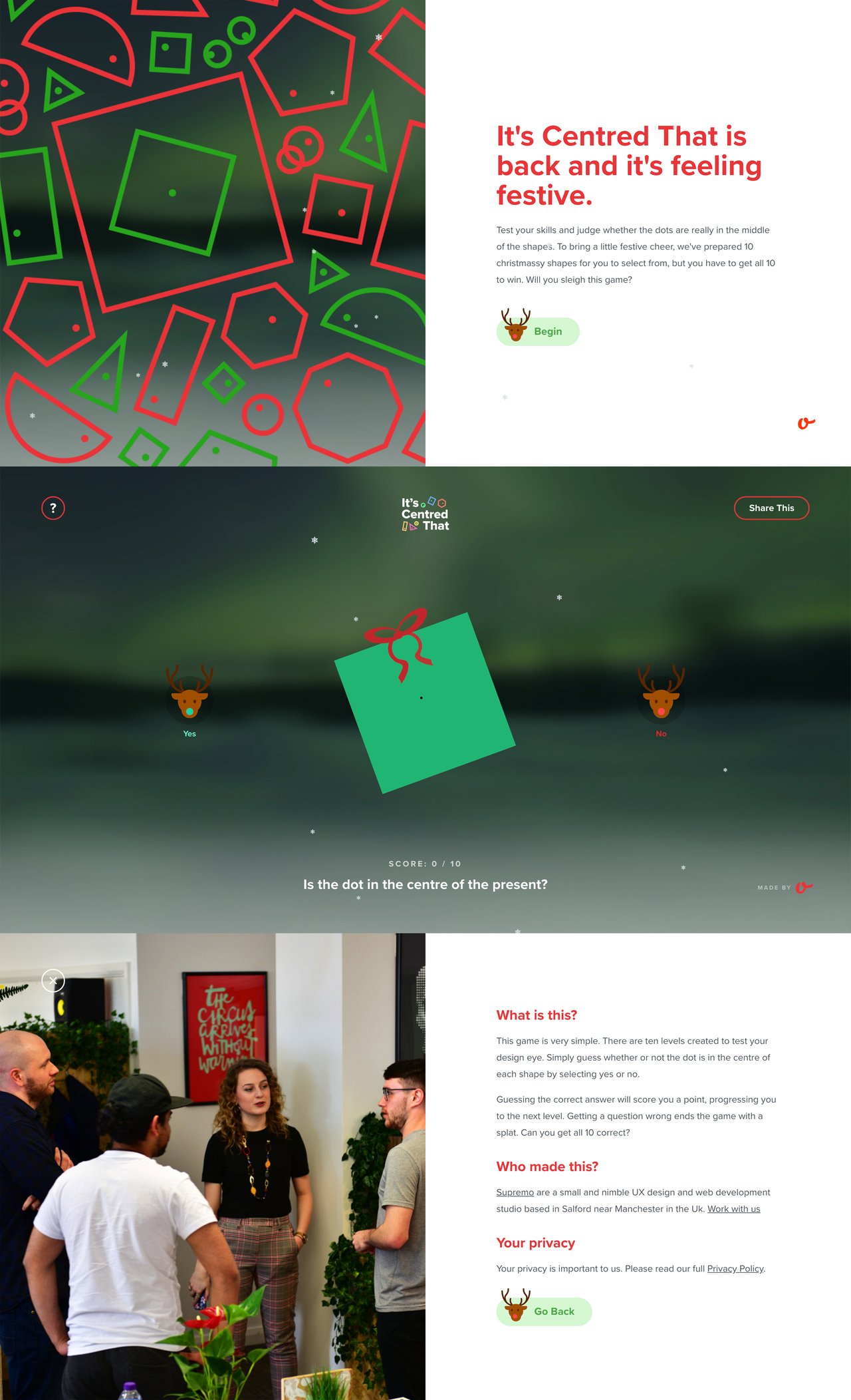 It’s Centred That Xmas Website Screenshot