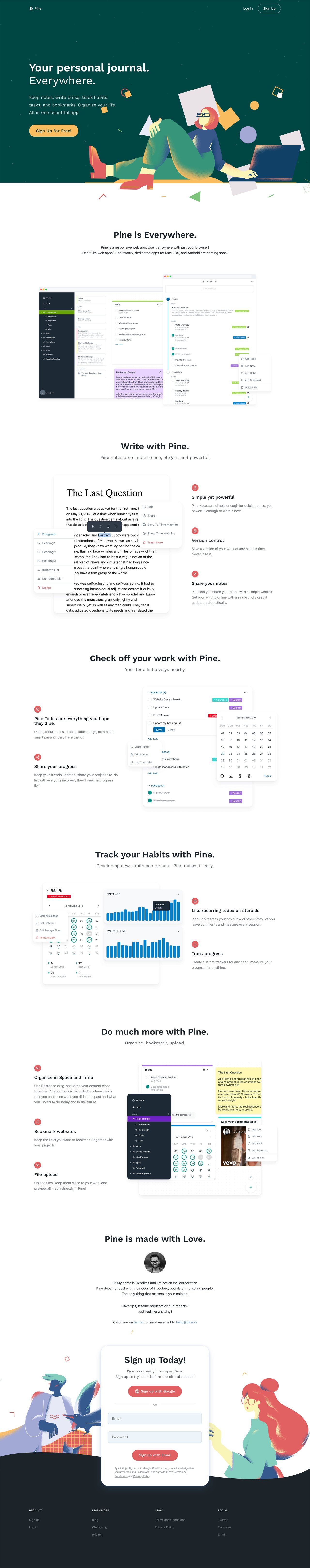 Pine Website Screenshot
