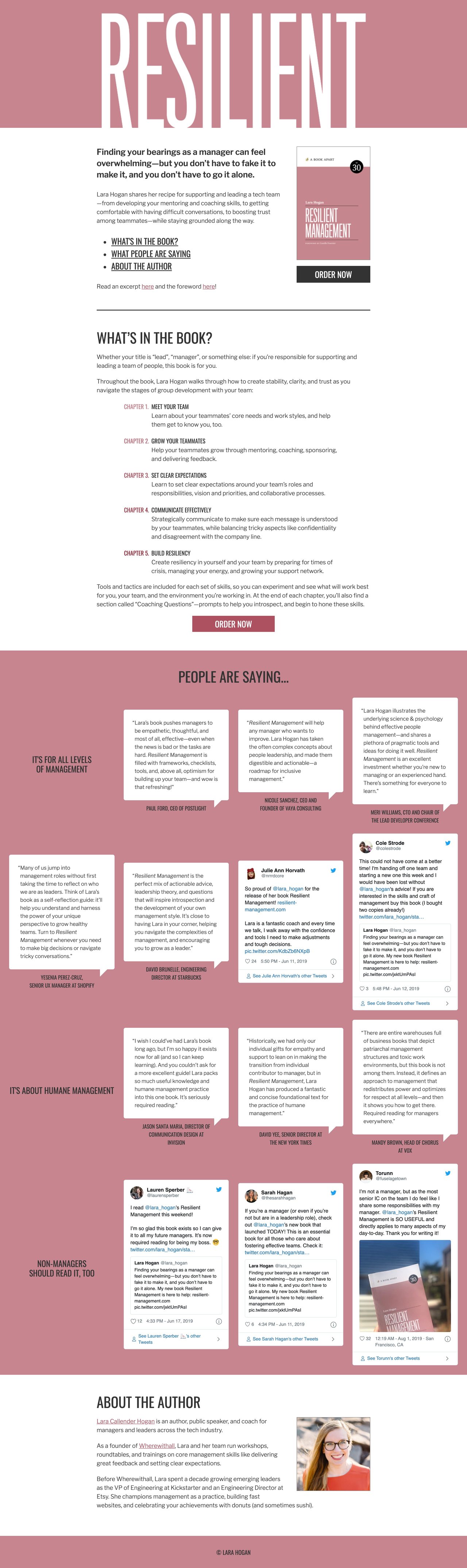 Resilient Management Website Screenshot