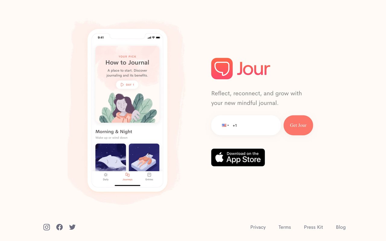 Jour Website Screenshot