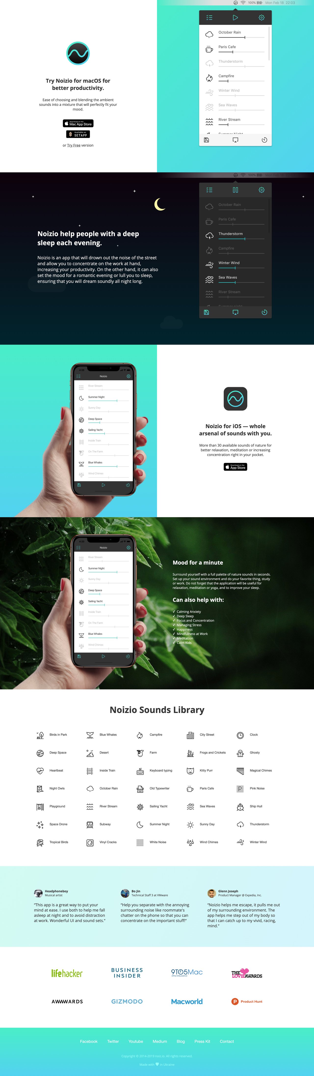 Noizio Website Screenshot