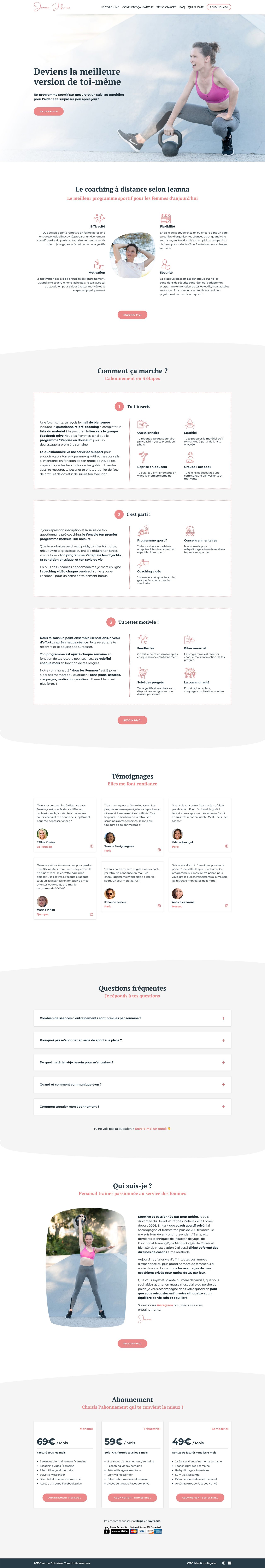 Jeanna Dufraisse Website Screenshot