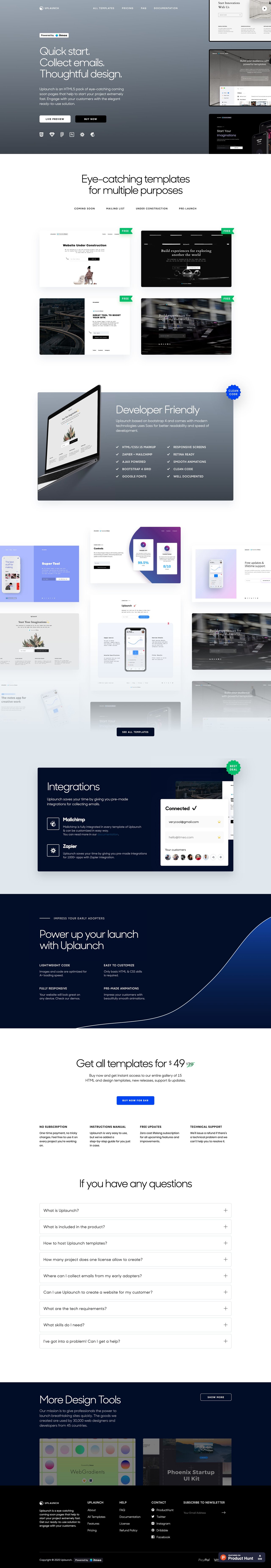 Uplaunch Website Screenshot