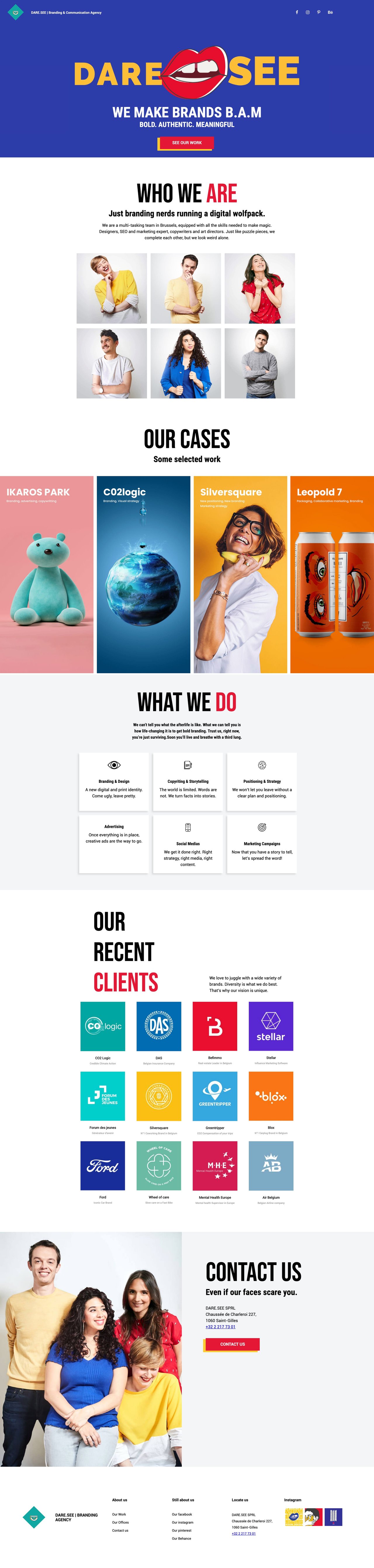 DARE.SEE Website Screenshot