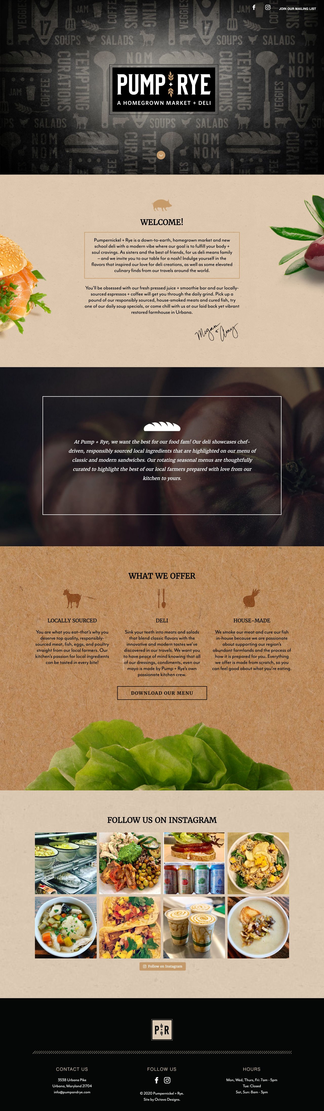 Pumpernickel and Rye Website Screenshot