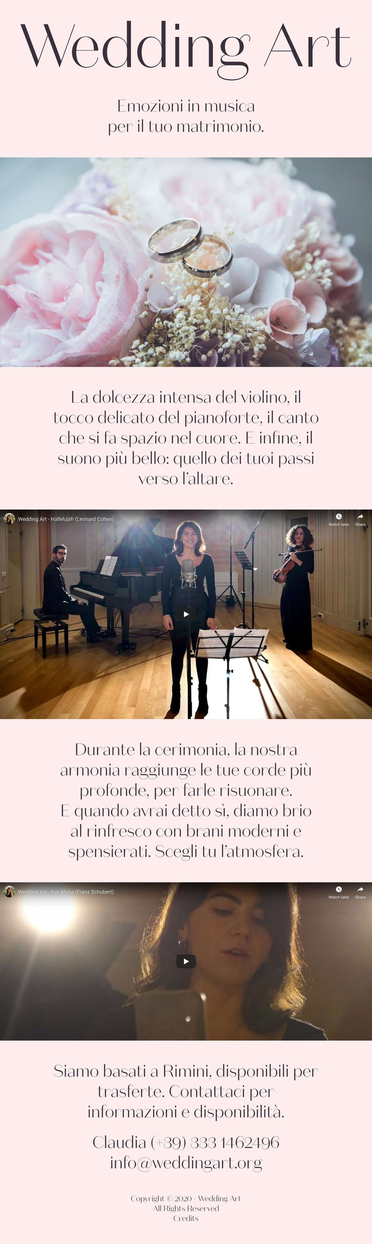 Wedding Art Website Screenshot