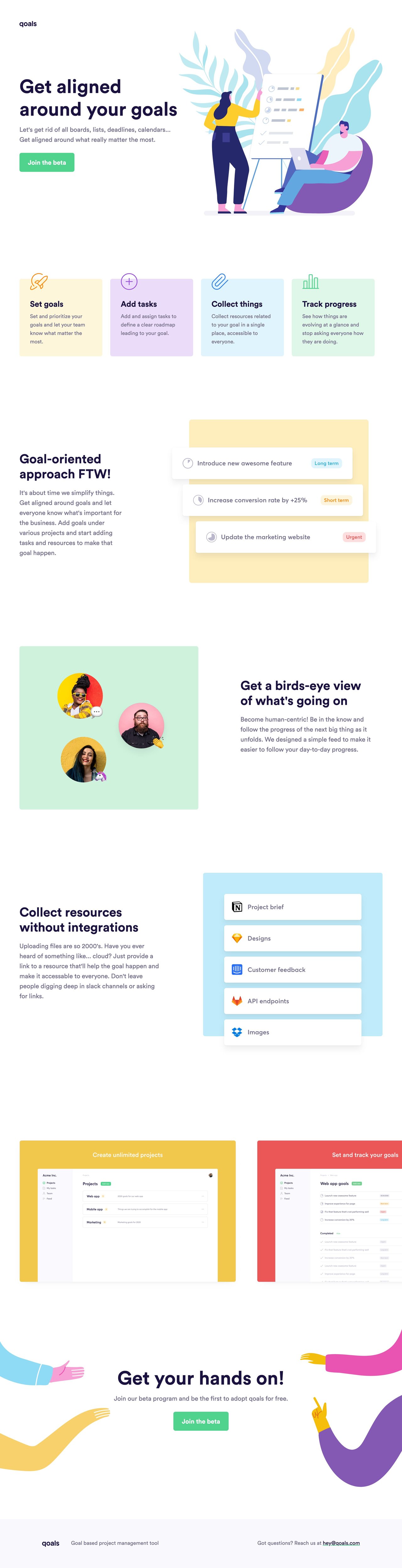 qoals Website Screenshot