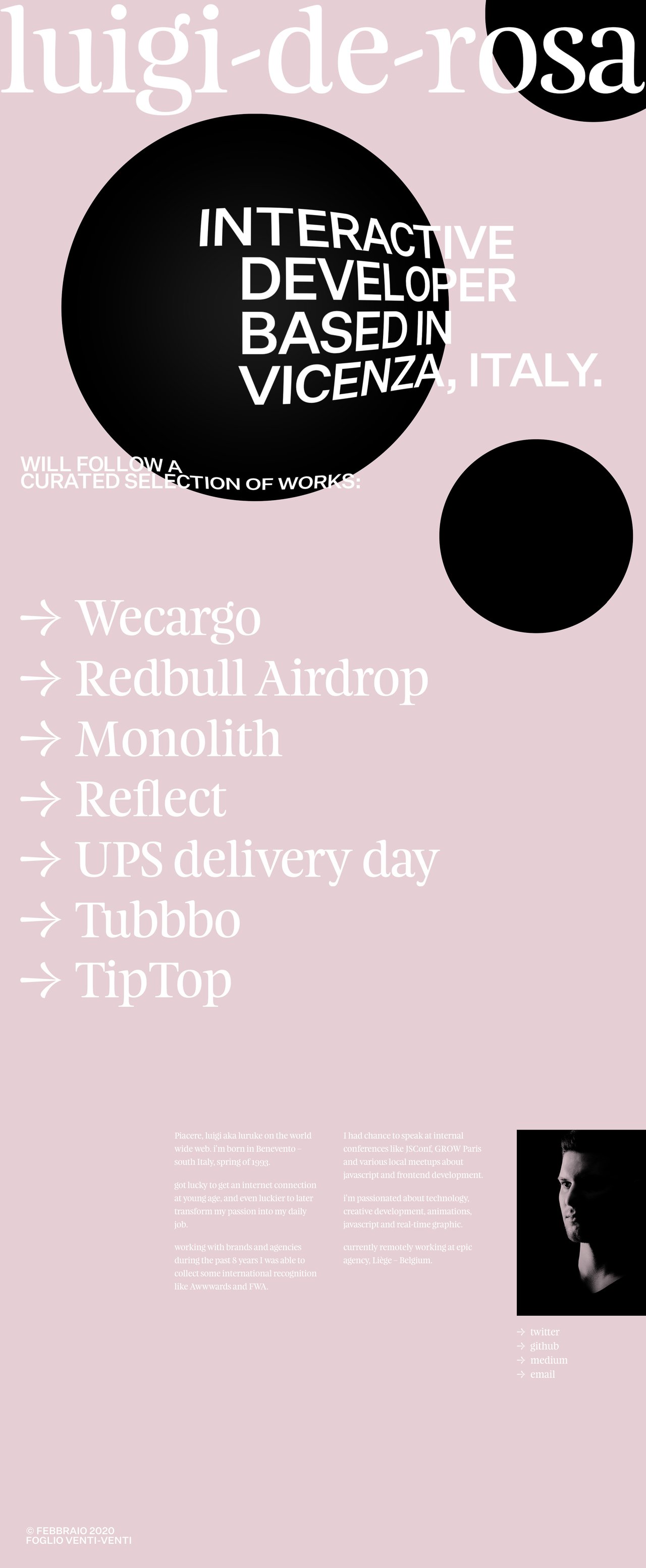 Luigi De Rosa Website Screenshot