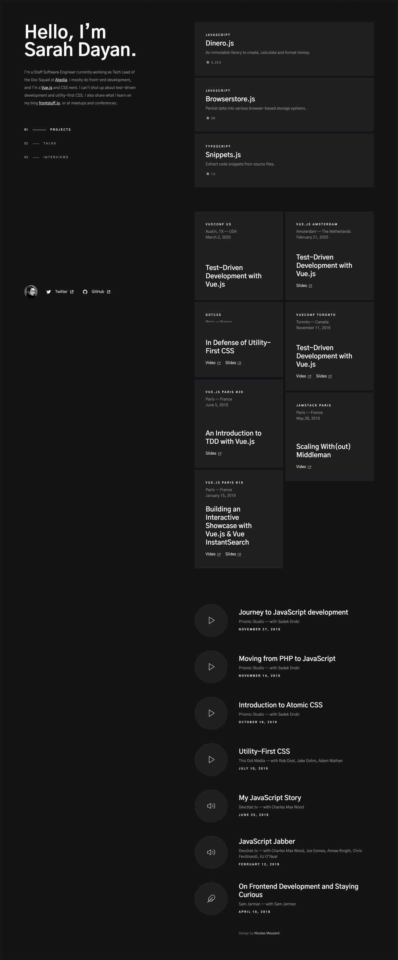 Sarah Dayan Website Screenshot