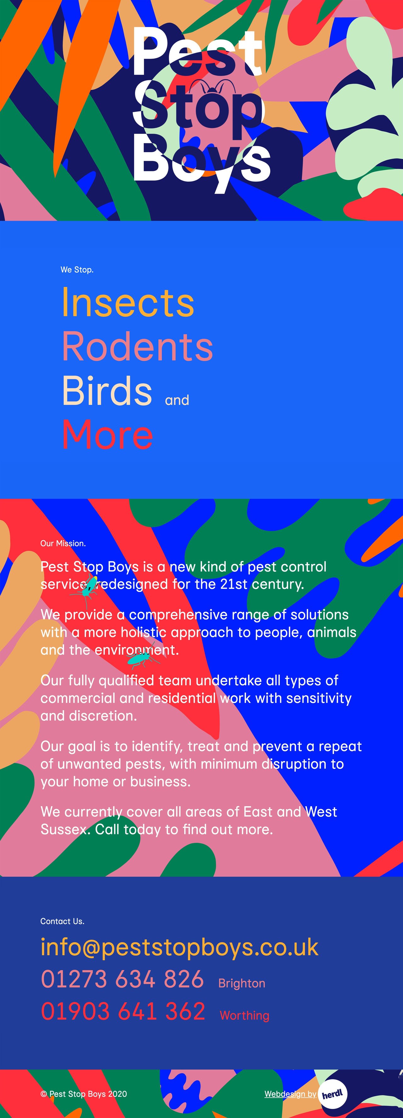 Pest Stop Boys Website Screenshot