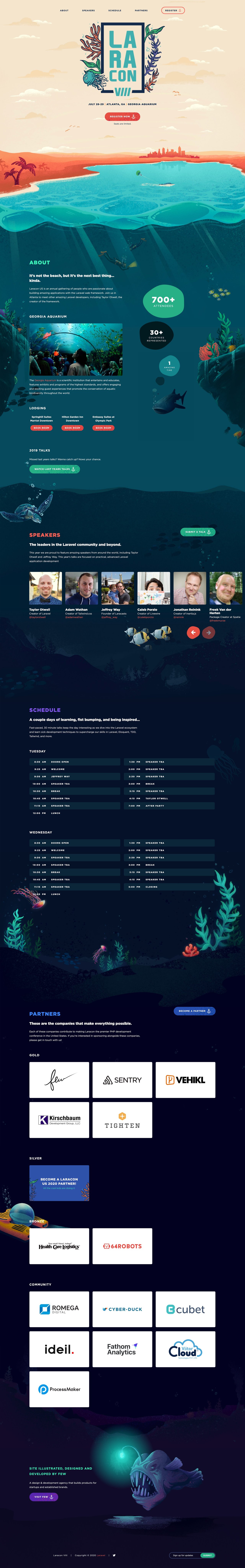 Laracon VIII Website Screenshot