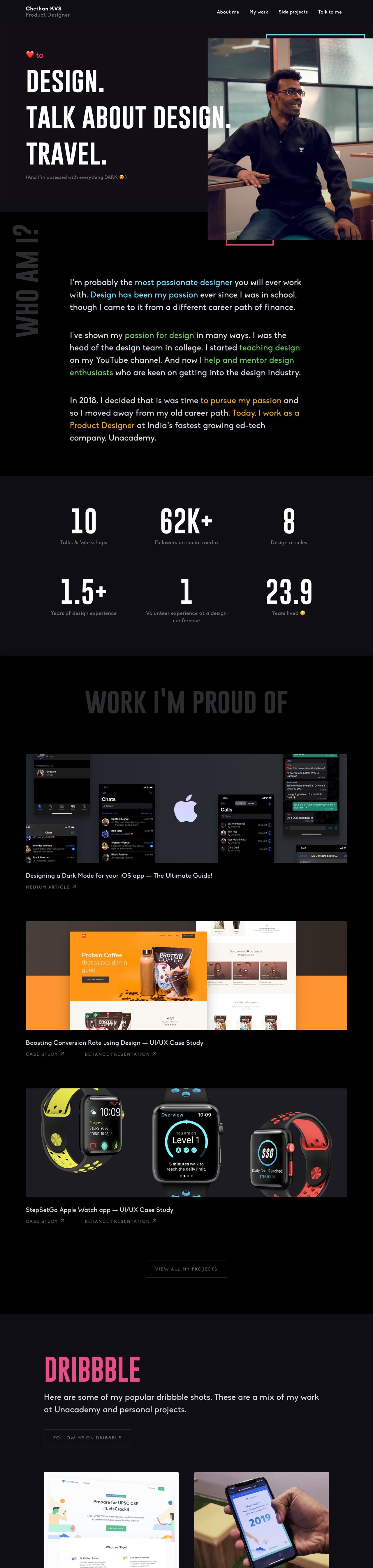 Chethan KVS Website Screenshot