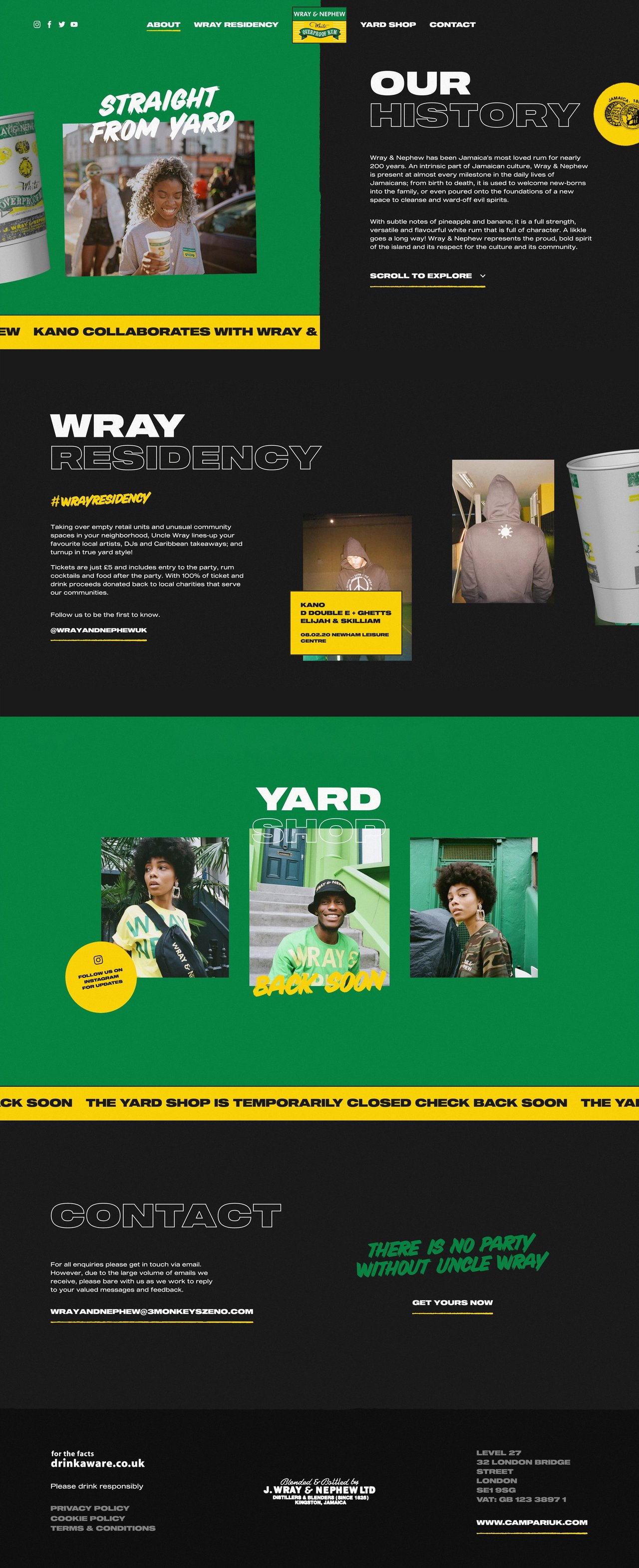 Wray and Nephew Website Screenshot