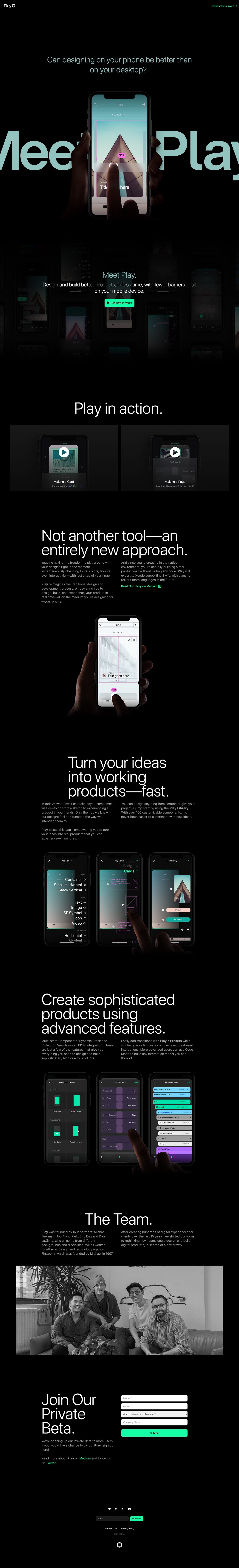 Play Website Screenshot