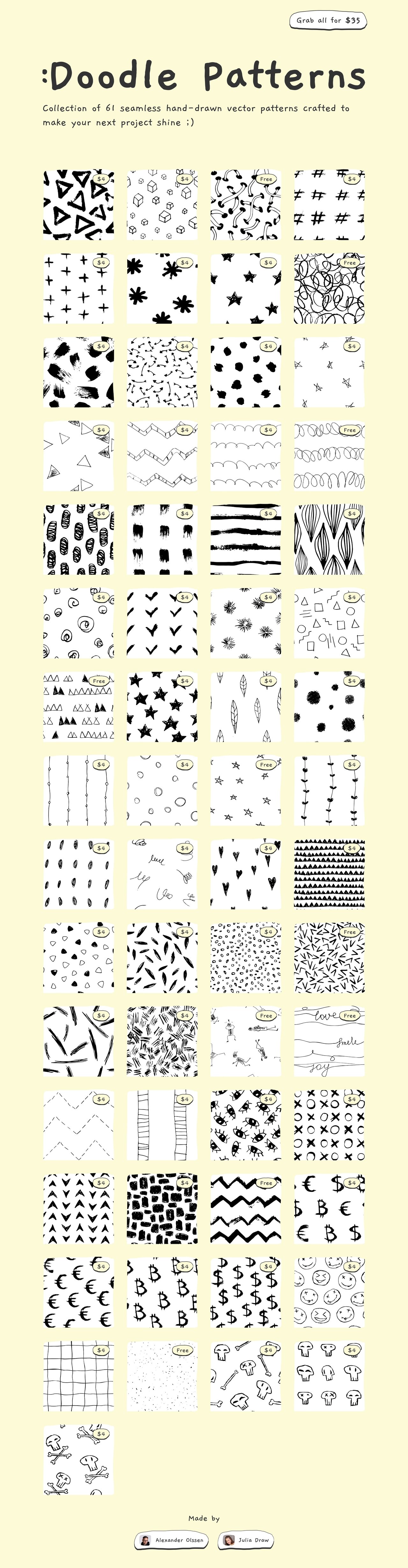 Doodle Patterns Website Screenshot
