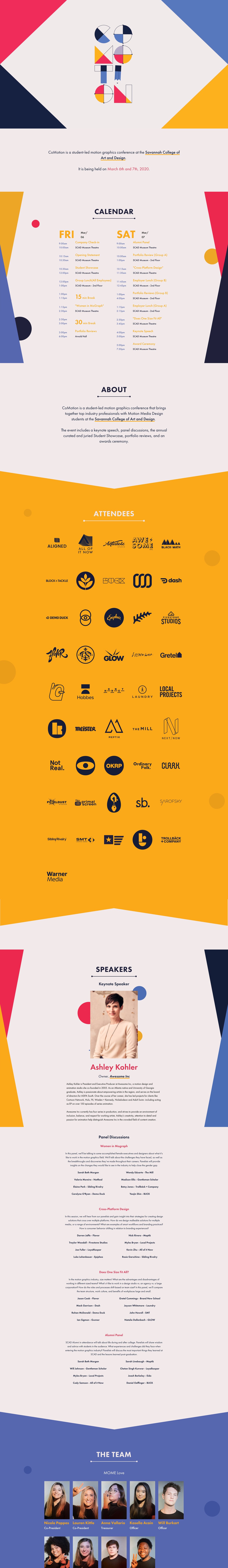 CoMotion 2020 Website Screenshot